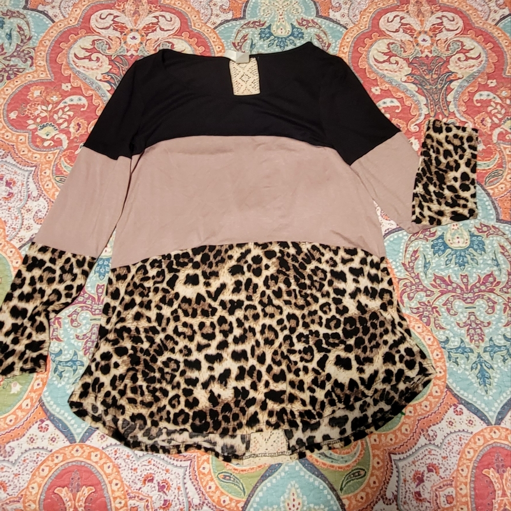 Cheetah Print Boutique Top